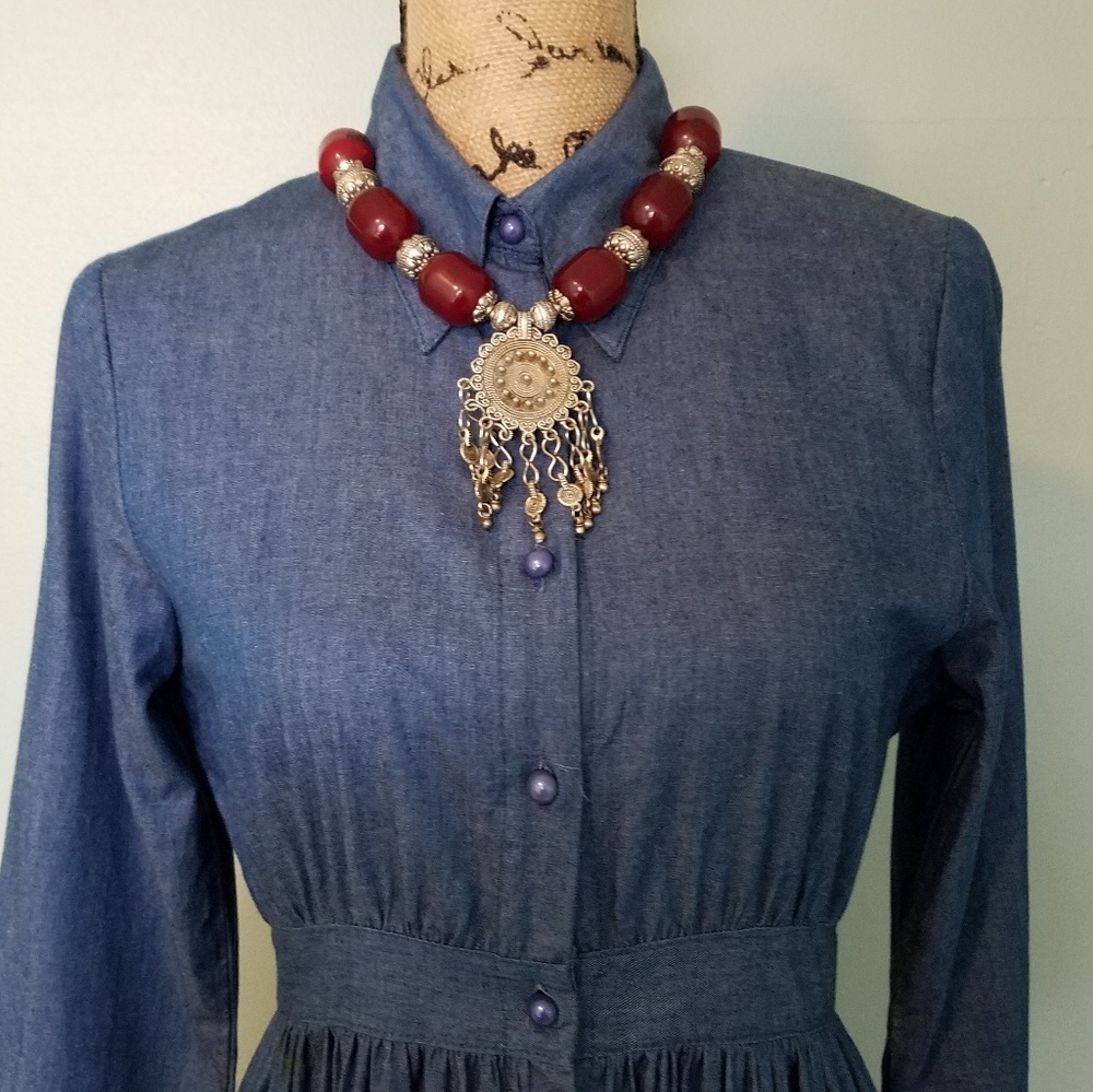 Long Sleeve Denim Dress